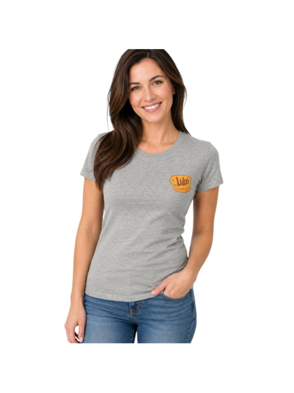 Gilmore Girls Luke’s Diner Gray Graphic T-Shirt Women’s Small